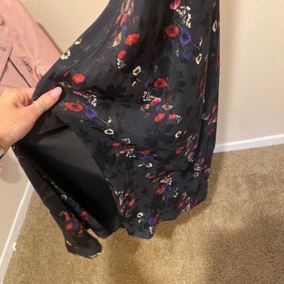 All Saints Floral Midi Dress With Slit - Picture 4 of 4